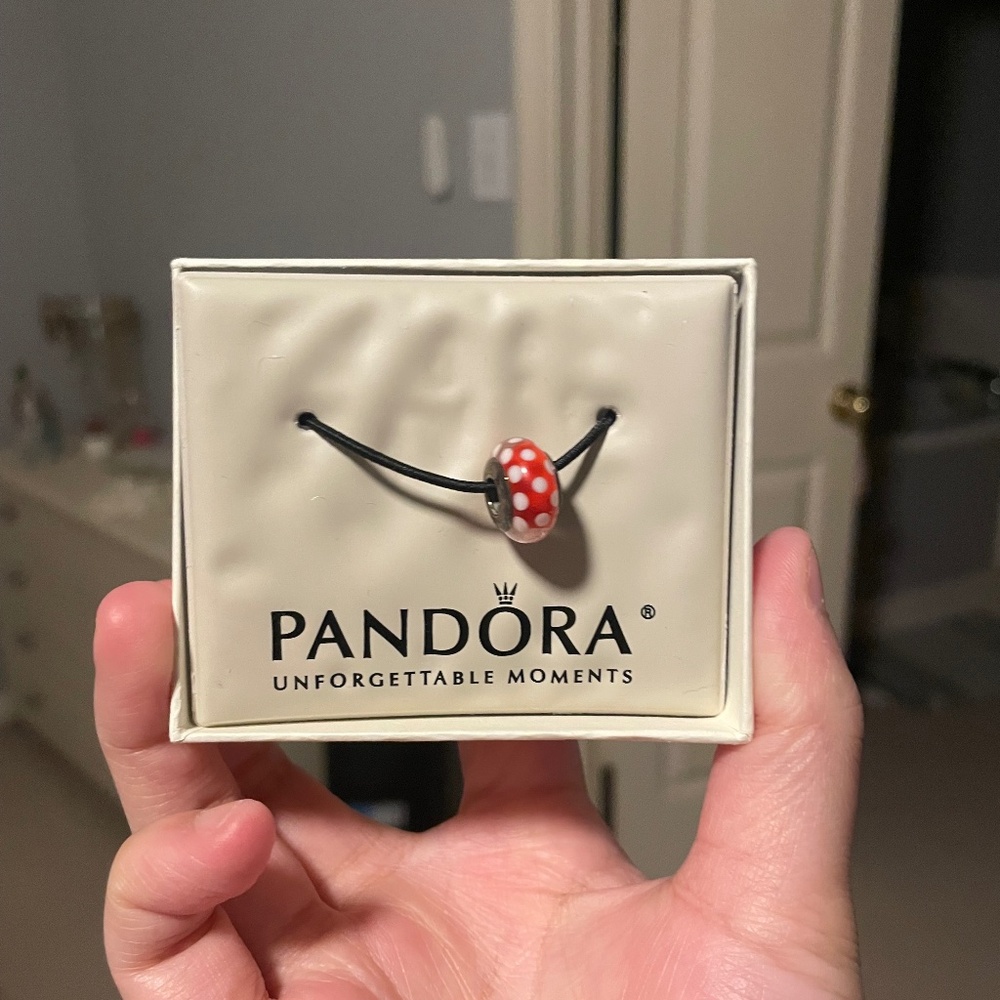 Pandora Charm (Red with White Spots)
